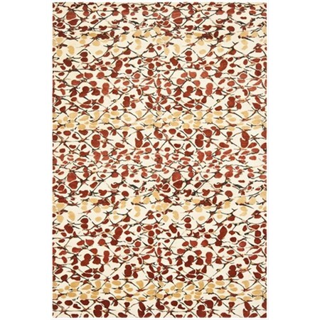 Safavieh 6 x 9 ft. Medium Rectangle Contemporary Martha Stewart Bard Red Hand Knotted Rug MSR8641B-6